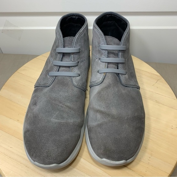 CROCS Kinsale Gray Chukka Suede Leather Triple Comfort Boots Slip On Shoes Sz 10 - Picture 6 of 15